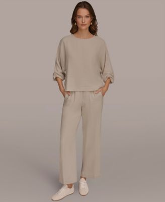 Women's Boat Neck Cotton Blouse