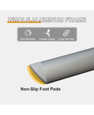 Patio Folding Chairs Set of 2, Aluminium Frame Outdoor Reclining Patio Chairs Textilene Fabric Seat, Dark Gray