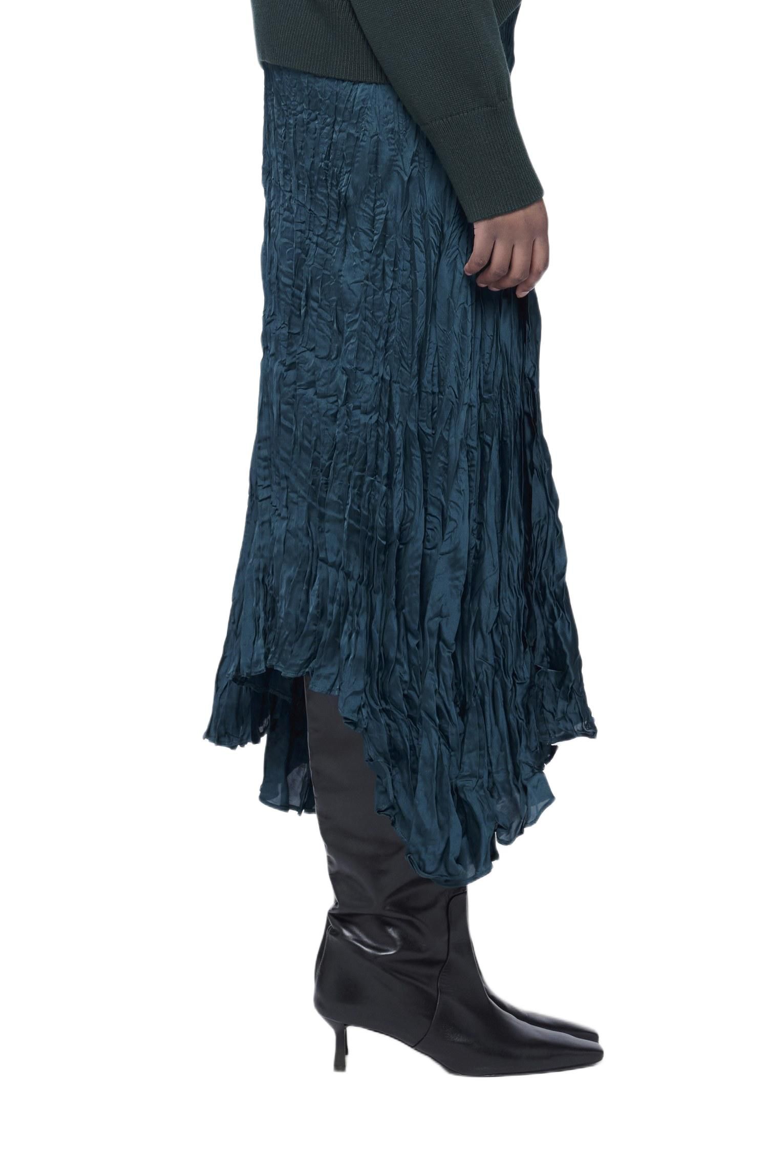 Women's Asymmetric Plisse Skirt