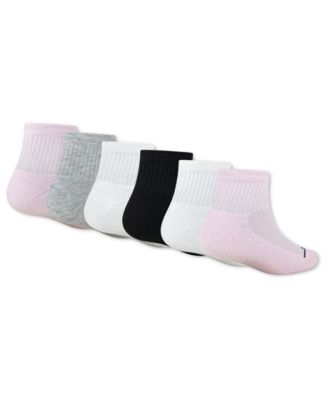 Girls' 9-11 Ankle-Length Socks, 6-Pack