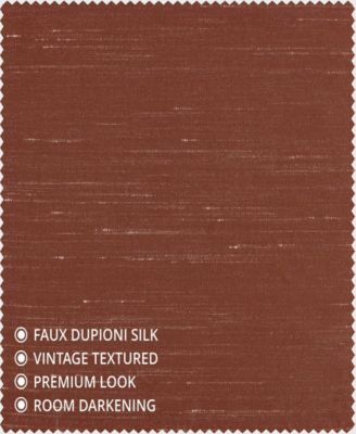 French Pleat Vintage Textured Faux Dupioni Silk Blackout Curtain
