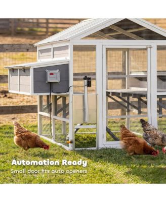 Chicken Coop, Wooden Hen House with Feeders and Nesting Boxes