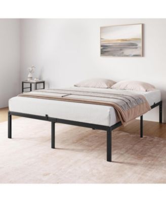 14 Inch Bed Frame with Storage,Metal Platform Bed Frame No Box Spring Needed Steel Slat Support Easy Assembly