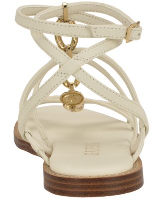 Women's Grunge Gladiator Ornamented Flat Sandals