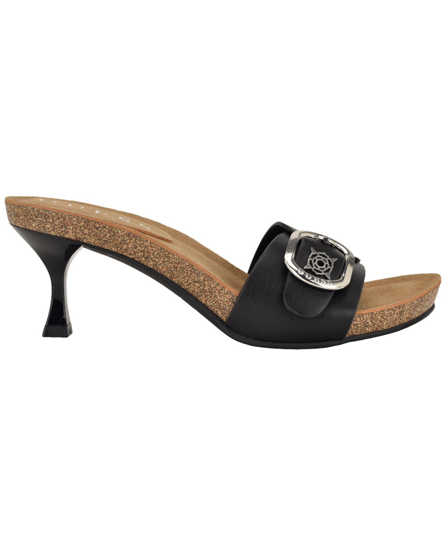 Женские сандалии GUESS Dexta Ornamented Slip-On Kitten Heel, цвет: Чёрный — фото 2