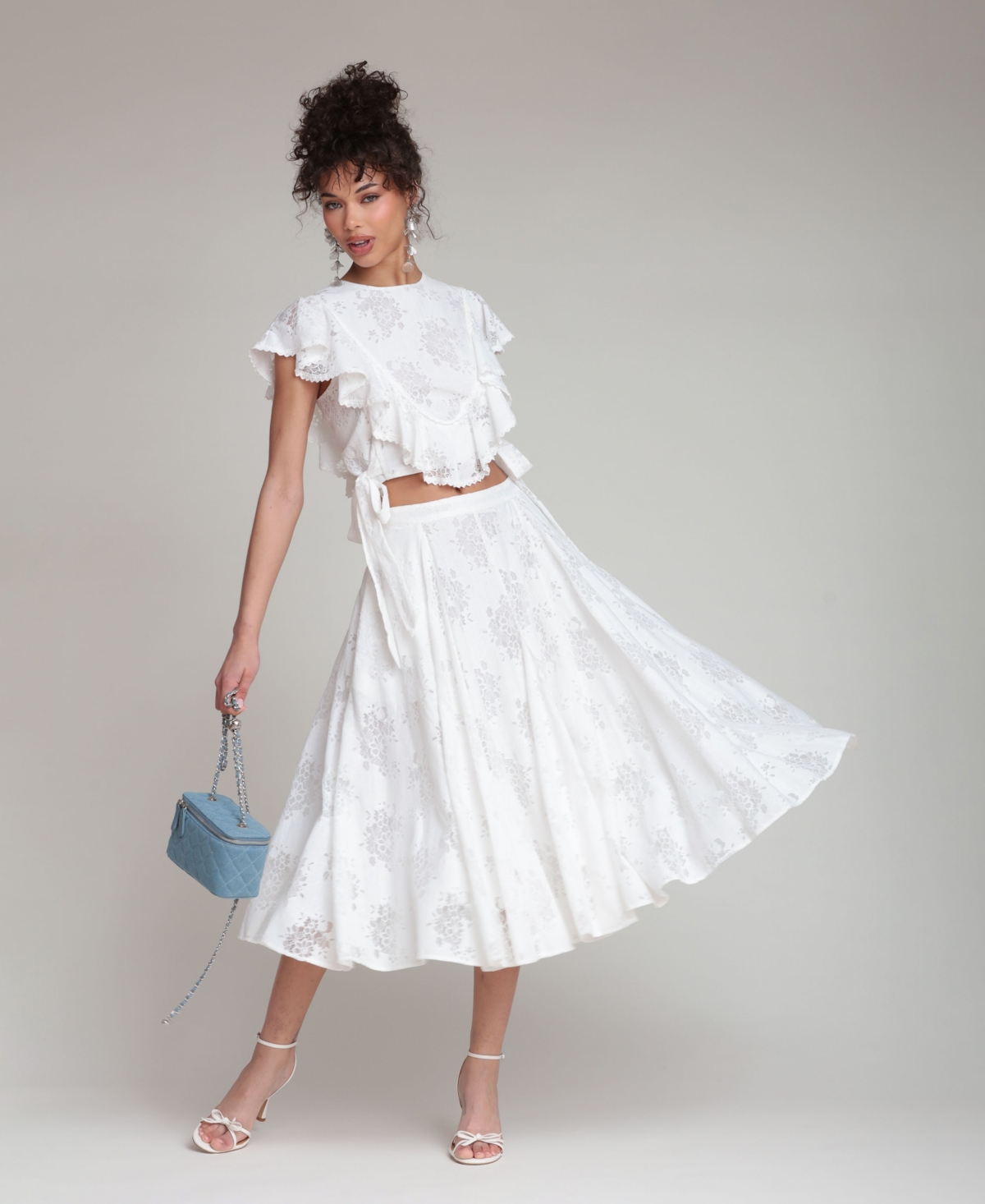 Avec Les Filles Women's Side Zippered Maxi Skirt