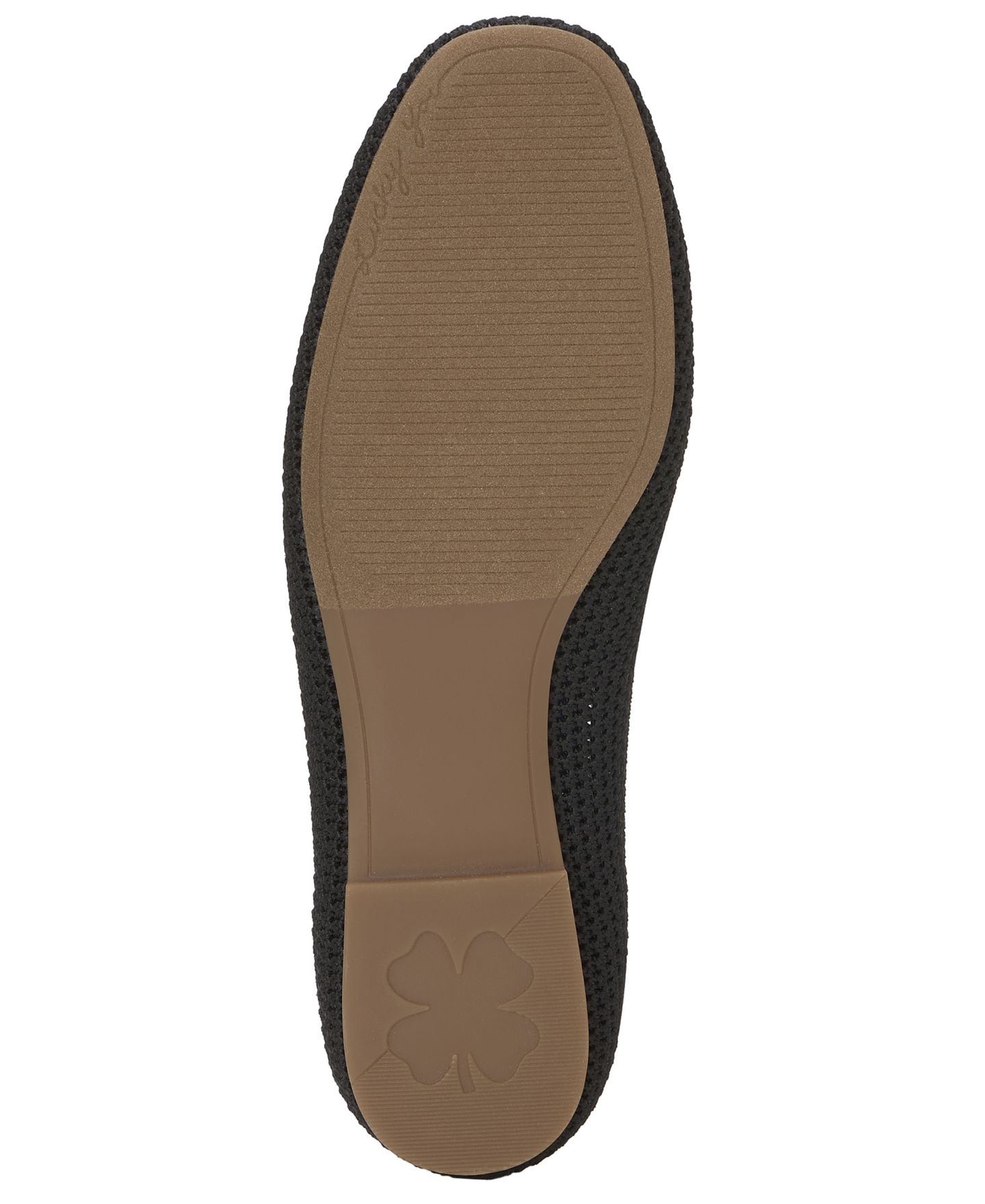 Женские балетки Lucky Brand Taneric Bow Slip-On Ballet Flats, цвет: Чёрный вязаный — фото 5
