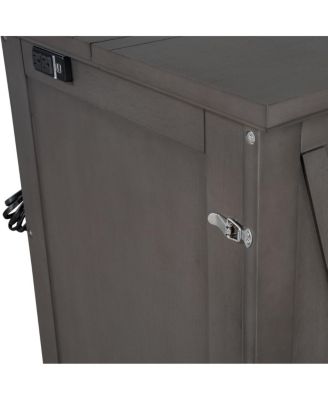 Solid Pine Wood Murphy Bed Chest with Charging Station, Queen