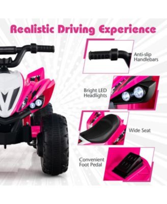 12V Kids Ride On ATV 4-Wheeler Quad with LED Lights & 7 MPH