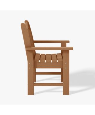 2 Piece HDPE Adirondack Chair & Square Side Table Outdoor Patio Set