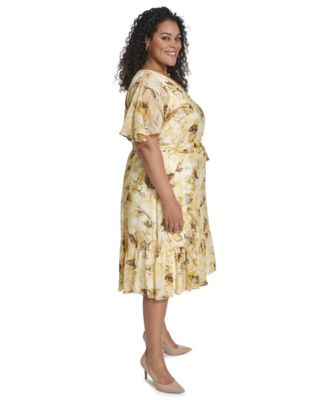 Plus Size Printed Midi Dress