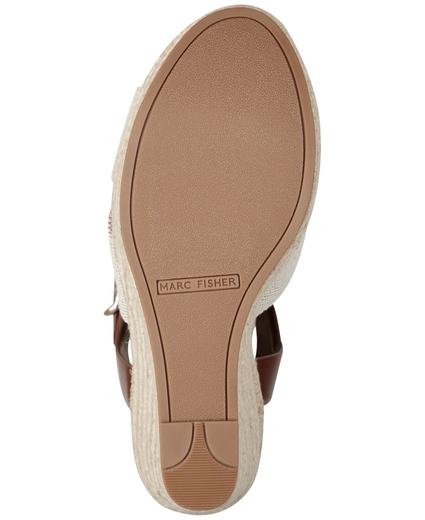 Женские сандалии Marc Fisher Herve Espadrille High Wedge, цвет: Бежевый / Коньячный — фото 5