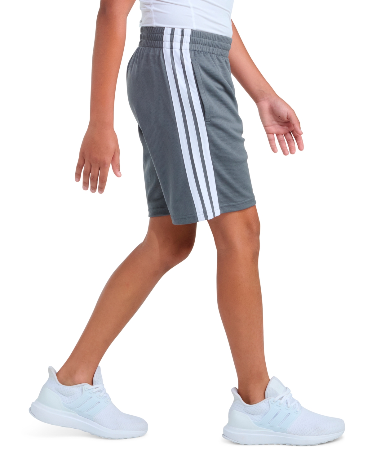 adidas Boys' 8-18 Elastic Waistband Drawcord Shorts