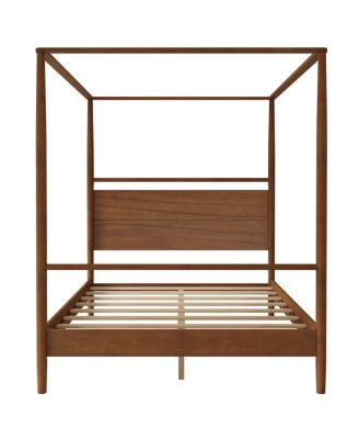 Solid Wood Canopy Bed Frame, Queen