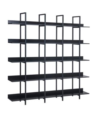 5 Tier Vintage Industrial Bookcase with Metal Frame & MDF Board