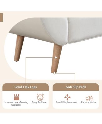 Upholstered Velvet Bench with 2 Pillows and Rolled Arms