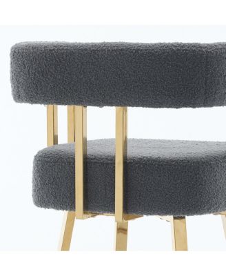 TS Modern decorative chair, living room side chair with gold legs, no wheels, 2PC