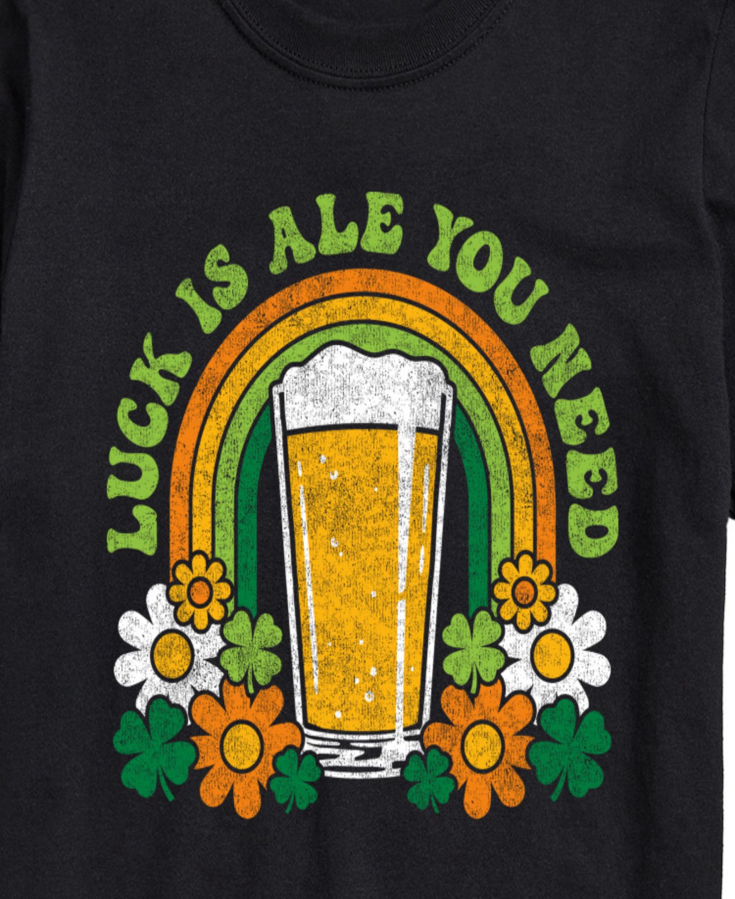 Men's Instant Message Luck Is Ale You Need Short-Sleeve Graphic T-Shirt