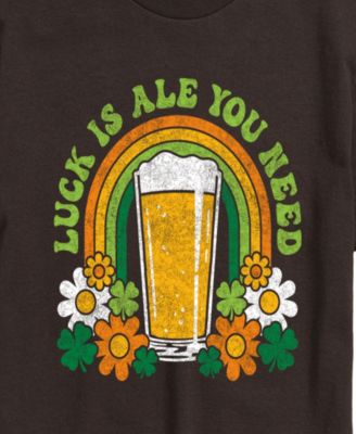 Men's Instant Message Luck Is Ale You Need Short-Sleeve Graphic T-Shirt