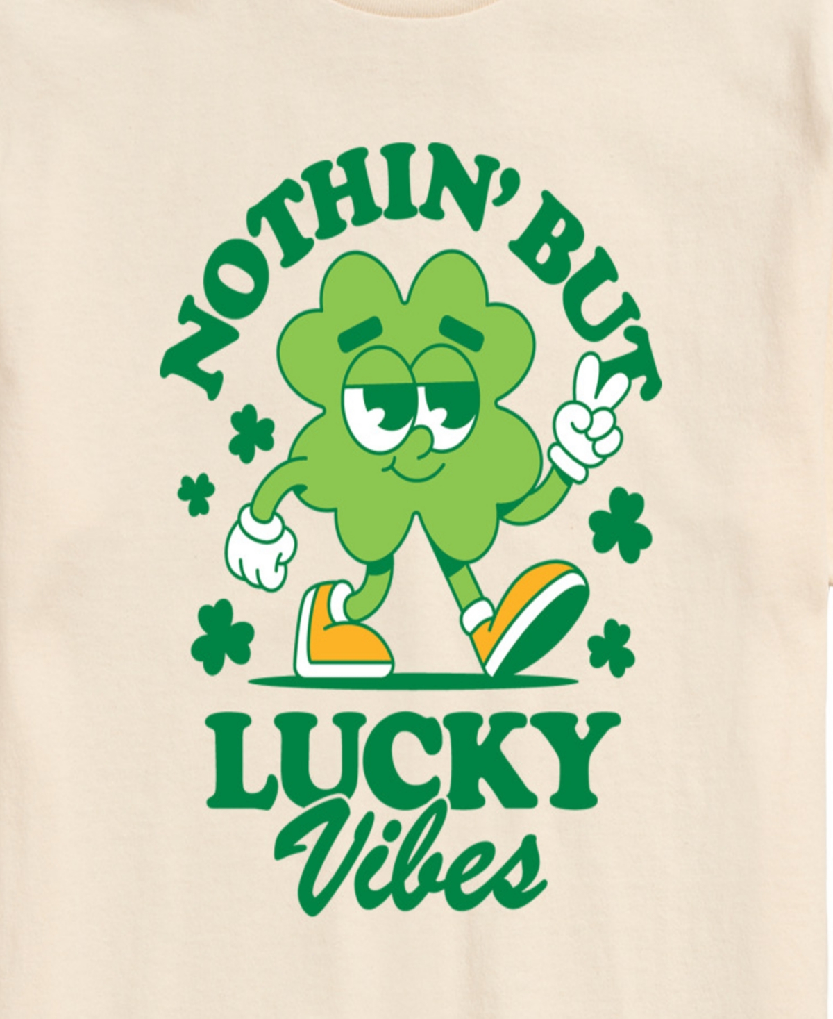 Airwaves Men's St Patrick's Nothin' But Lucky Vibes Short Sleeve T-Shirt