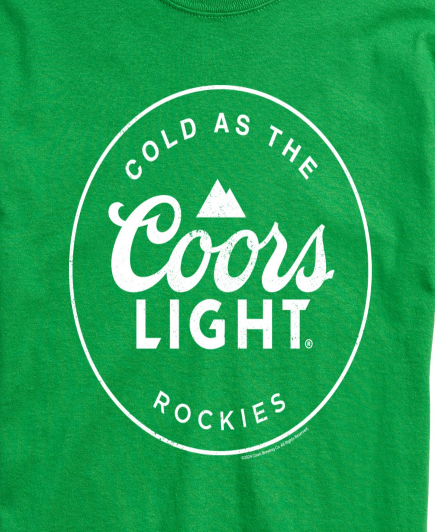 Мужская футболка AIRWAVES Coors Light Cold As The Rockies Short-Sleeve Graphic, цвет: Зелёный — фото 3