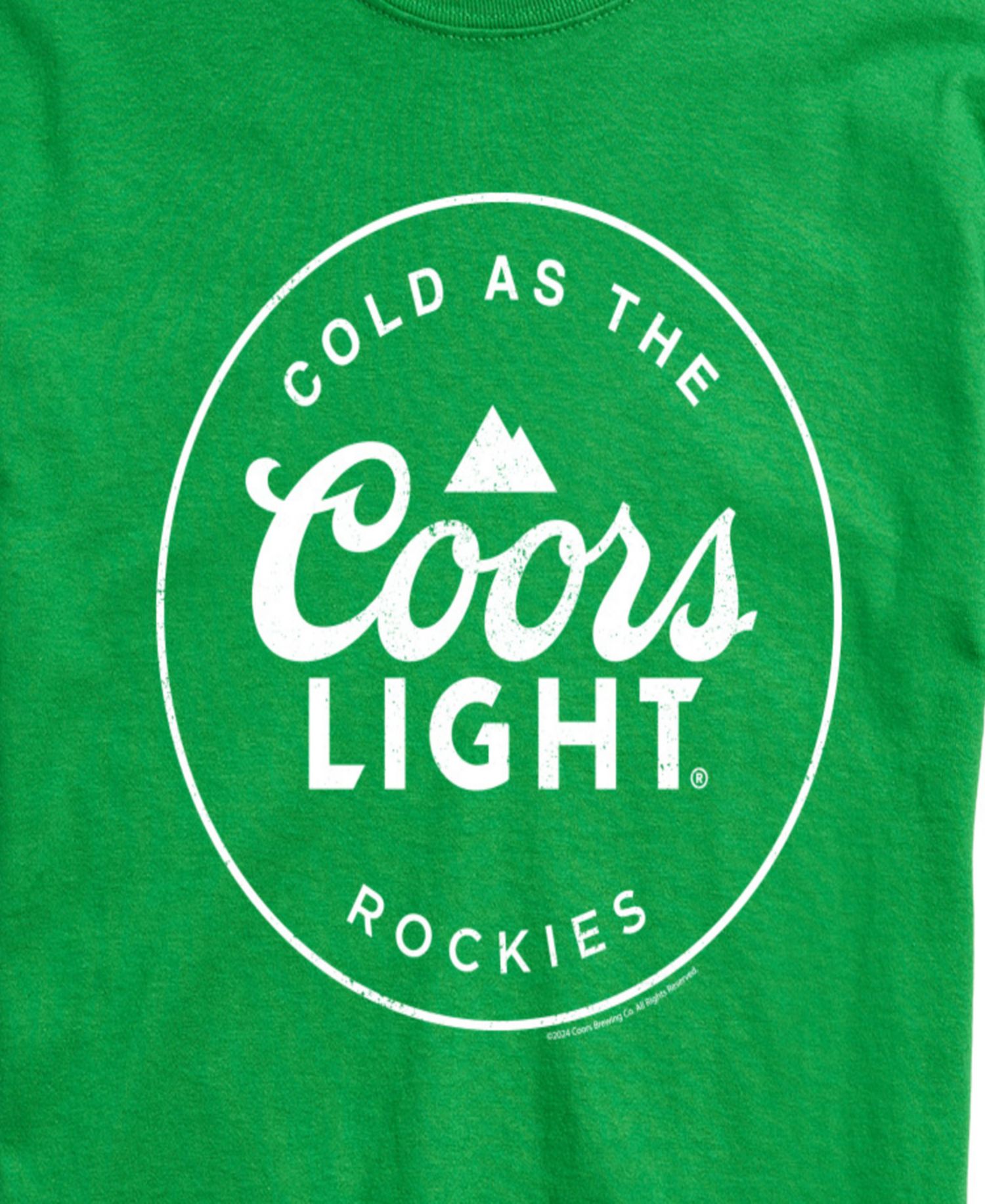Men's Coors Light Cold As The Rockies Short-Sleeve Graphic T-Shirt