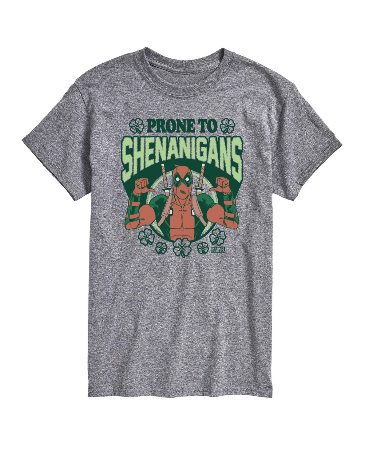 Airwaves Men's Deadpool Prone To Shenanigans Short-Sleeve Graphic T-Shirt - Gray Heather-image