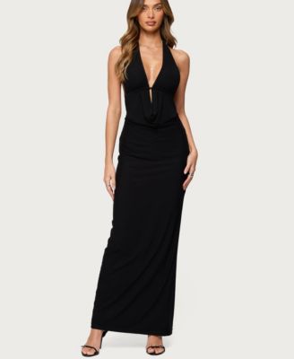 Women's Laretta Cowl Neck Backless Maxi Dress