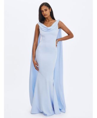 Women's Eira Cowl Scarf-Detail Mermaid Maxi Dress