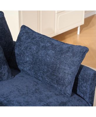 Modern Accent Chair with Ottoman