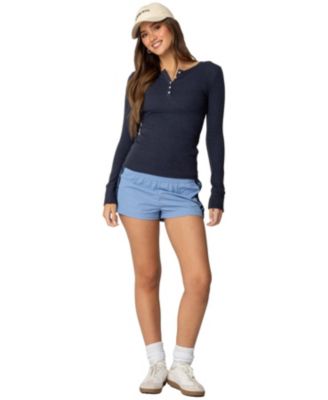 Women's Helaine Waffle Henley T Shirt