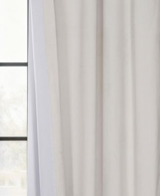 Porcelain White Grommet Signature Velvet Blackout Curtain