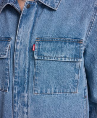 Men's Front Zipper Shirt Jacket