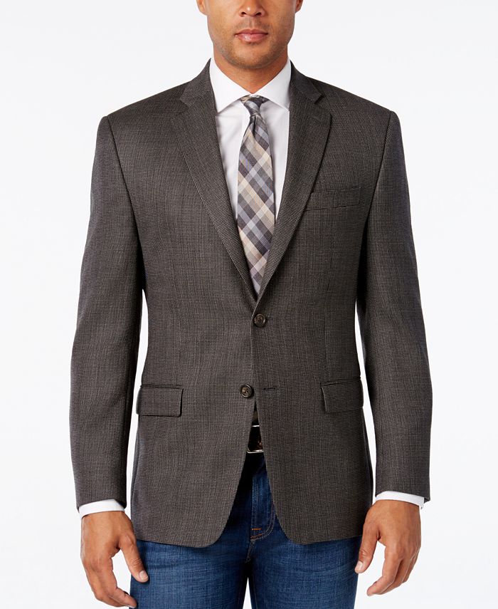 Lauren Ralph Lauren Men's Classic-Fit Gray and Brown Neat Sport Coat ...