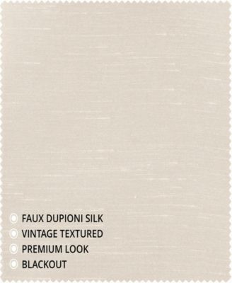 Extra Wide Vintage Textured Faux Dupioni Silk Blackout Curtain