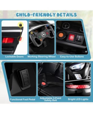 12V Kids Ride-On Car Mercedes-AMG GT3 Licensed with Adjustable Speed