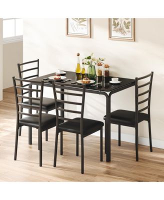 Dining Table for 4, Small Table and Chairs Set of 4, Dinette Set for 4.