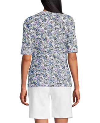 Women's Elbow Sleeve Sunshade UPF 50 Quick Dry Crewneck Garden Tee