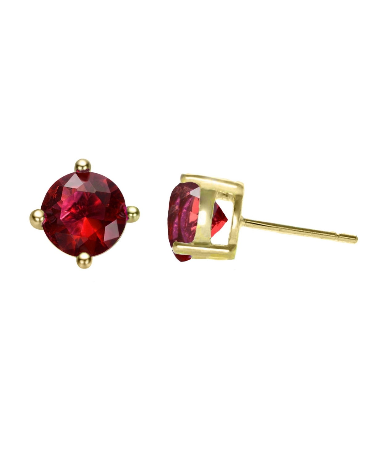 GigiGirl Sterling Silver Solitaire Stud Earrings