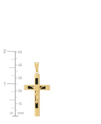 Cross Pendant Onyx (3 ct. t.w.) in 10k Yellow Gold