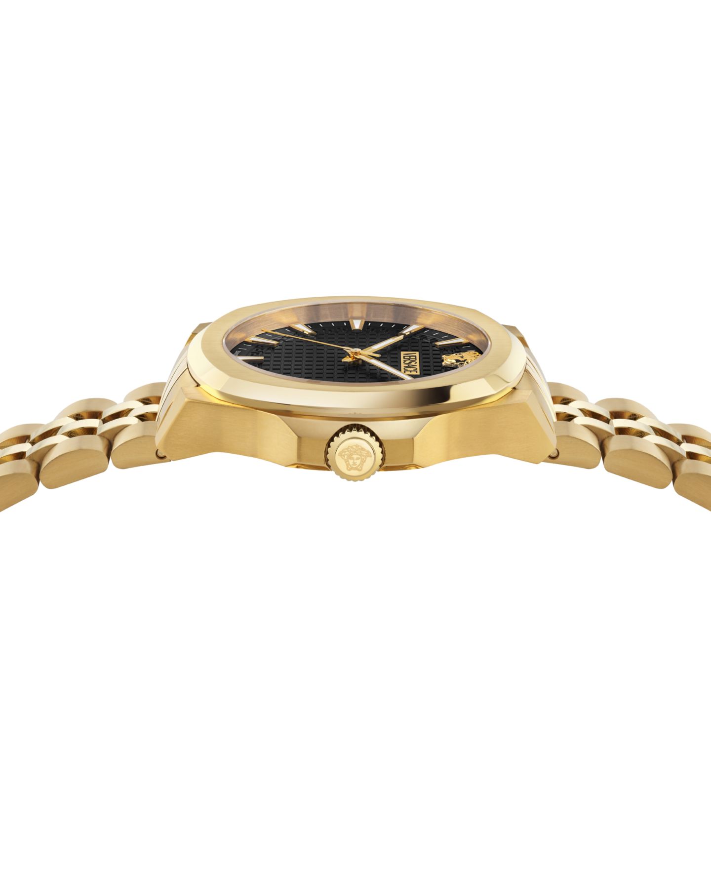 Мужские часы Versace Luxury IP Yellow Gold Stainless Steel Bracelet Watch, 42mm — фото 2
