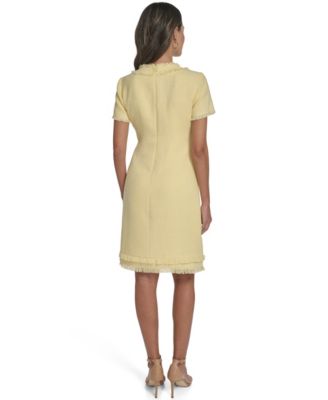 Women's Jewel Neck A-Line Shift Dress