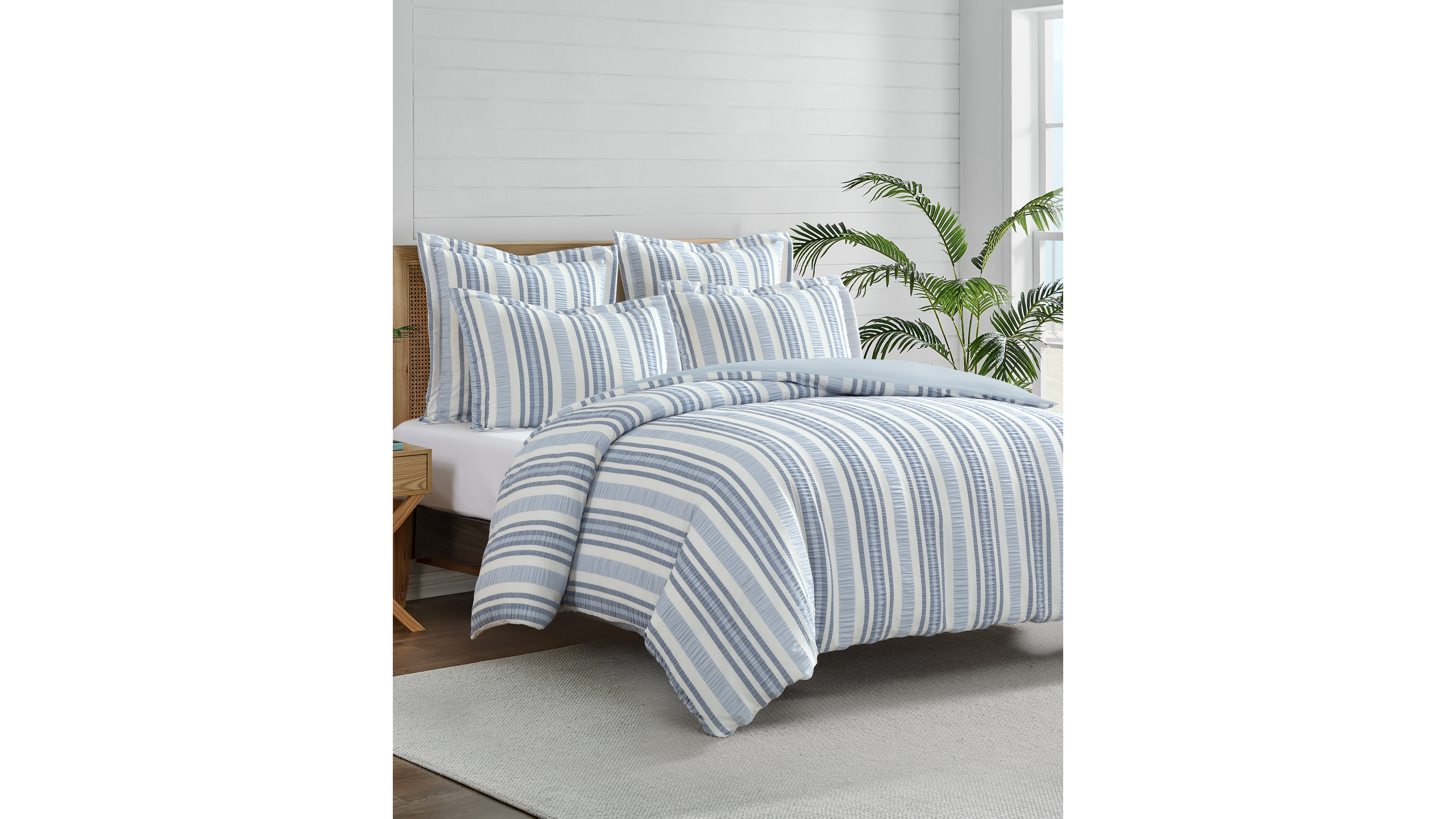 Levtex Home Seaside Stripes Textured 3-Pc. Duvet Cover Set, Queen