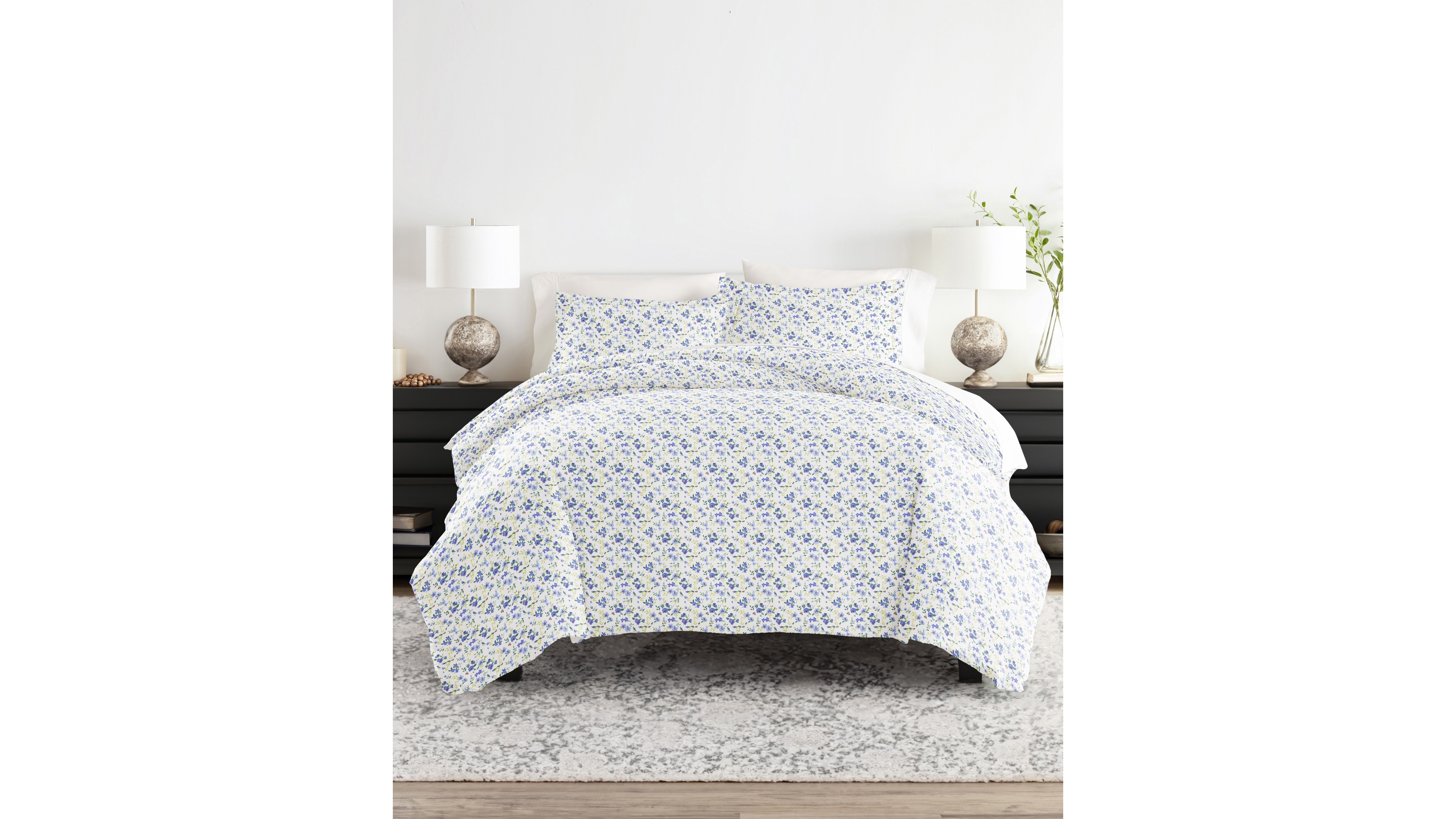 ienjoy Home Bedding Bundle Patterned 6-Piece Comforter with Duvet Cover Set, Twin Xl