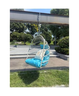 Streamdale Outdoor garden rattan egg swing chair hanging chair PE hanging chair