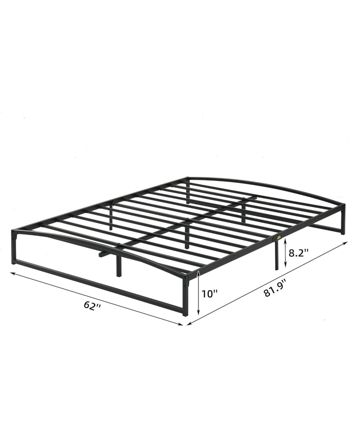 gaomon Low Bed Frame Size, 10 Inch Heavy Duty Metal Platform Bed Frame Low Profile, Mattress Foundation, No Box Spring Needed