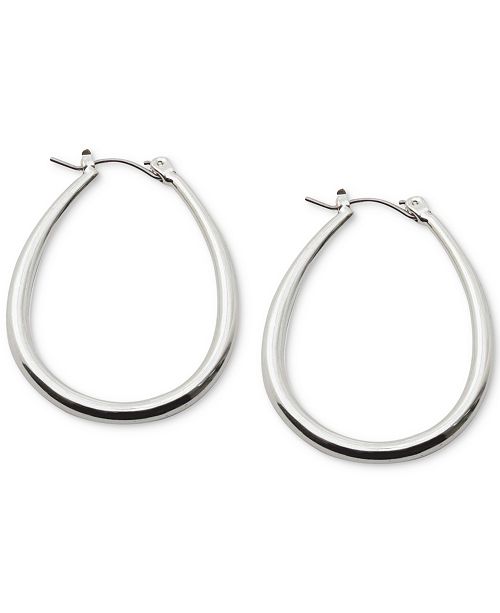 Lauren Ralph Lauren SilverTone Teardrop Hoop Earrings & Reviews