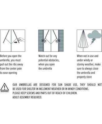 Streamdale Umbrella with Light and Stripes