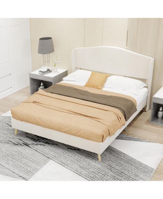 Velvet Upholstered Bed - Full Size, Luxury & Comfort