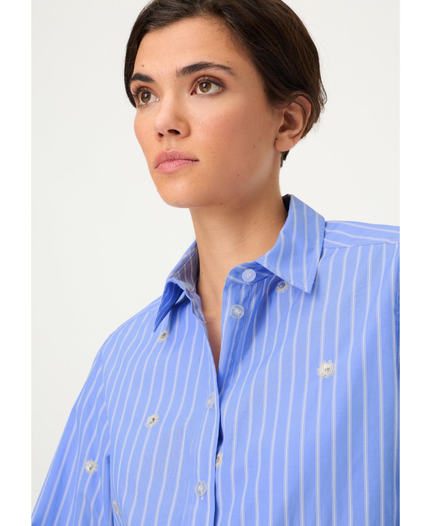 Women's Embellised Stripe Shirt